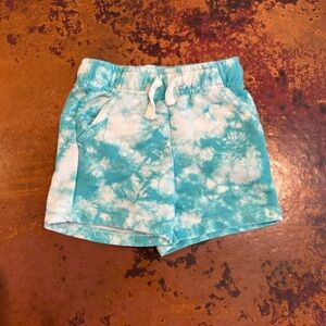 Cat & Jack Teal Tie-Dye Kids Shorts